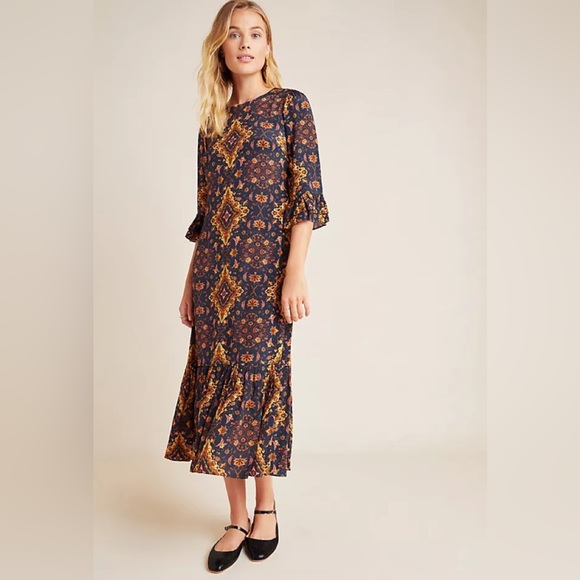 Anthropologie Dresses & Skirts - Kachel X Anthropologie Tiburon Ruffled Maxi Dress